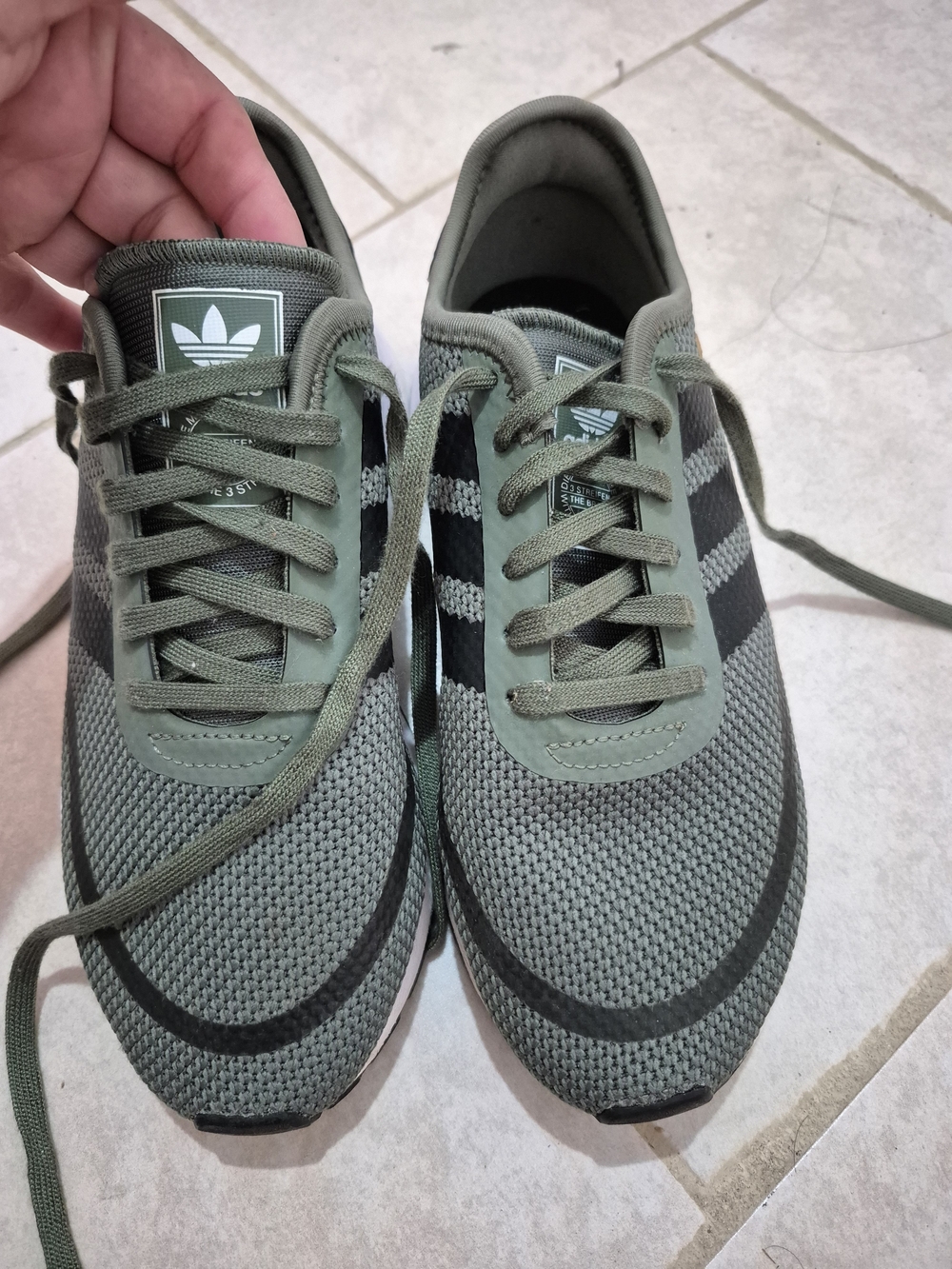 Adidas Men's Olive Green Running Sneakers